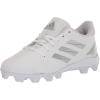 imageadidas Womens Purehustle 2 MdBaseball ShoeWhiteSilver MetallicSilver Metallic