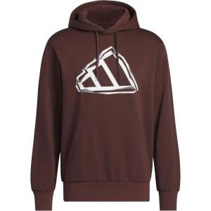 imageadidas Mens Big Logo Graphic HoodieShadow Brown