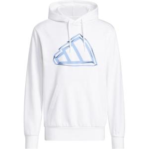 imageadidas Mens Big Logo Graphic HoodieWhiteBlue