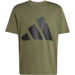 imageadidas Mens Essentials Big Logo TShirtOlive StrataBlack