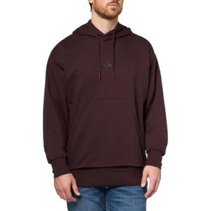 imageadidas Mens Essentials Feel Cozy Fleece HoodieShadow BrownBlack