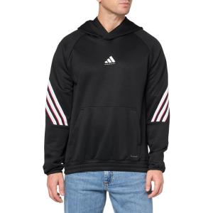 imageadidas Mens Select Foundation Fleece Basketball HoodieBlackWhite