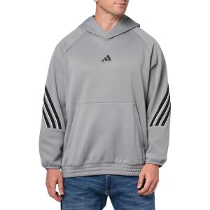 imageadidas Mens Select Foundation Fleece Basketball HoodieGreyBlack