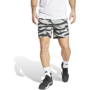 imageadidas Mens Train Essentials All Over Printed ShortsSilver PebbleBlack