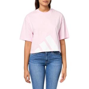 imageadidas Womens Essentials Big Logo Boyfriend TShirtClear PinkWhite