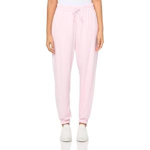 imageadidas Womens Essentials Linear French Terry Cuffed PantsClear PinkWhite