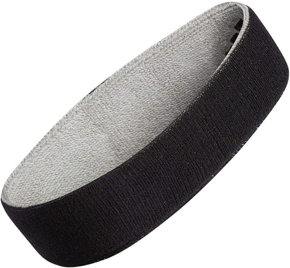 imageAdidas UnisexAdult Interval Reversible Elastic Sweat Headband for Men and Women DiscontinuedBlackWhiteAluminum 2