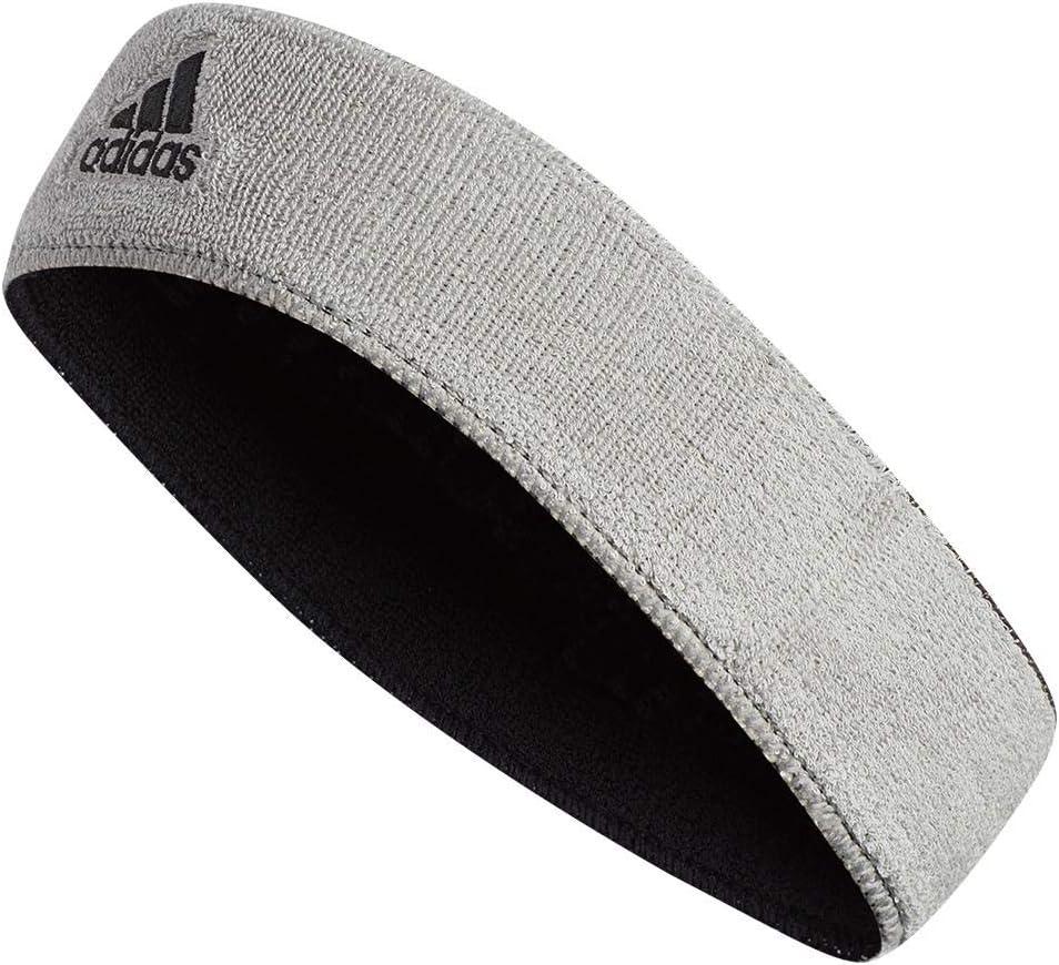 imageAdidas UnisexAdult Interval Reversible Elastic Sweat Headband for Men and Women DiscontinuedBlackWhiteAluminum 2