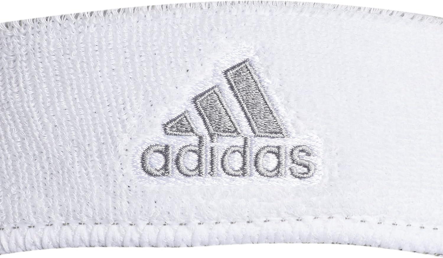 imageAdidas UnisexAdult Interval Reversible Elastic Sweat Headband for Men and Women DiscontinuedHeather Light GreyWhite