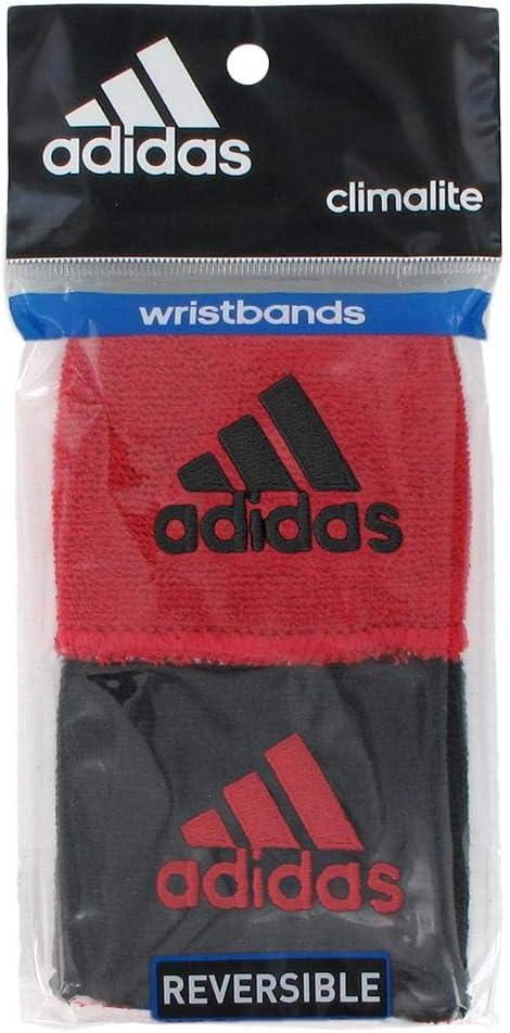 imageAdidas UnisexAdult Interval Reversible Wristband  Athletic Sweatband for Men and Women DiscontinuedBlackTeam Power Red