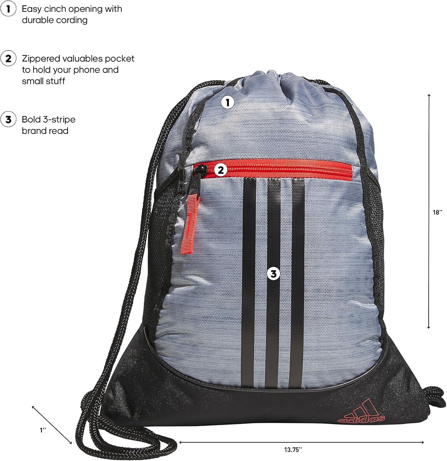 imageadidas Alliance Sport SackpackTwo Tone Grey TwoBlackBright Red