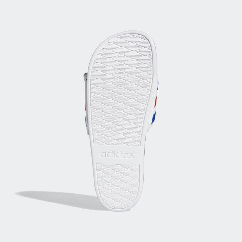 imageadidas Mens Adilette Comfort Adjustable Slides SandalWhiteTeam Royal BlueScarlet