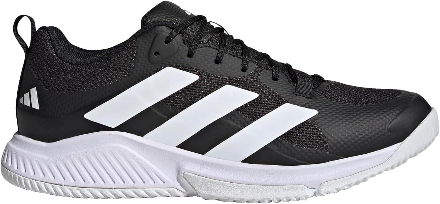 imageadidas Mens Court Team Bounce 20 Indoor ShoeBlackWhiteBlack
