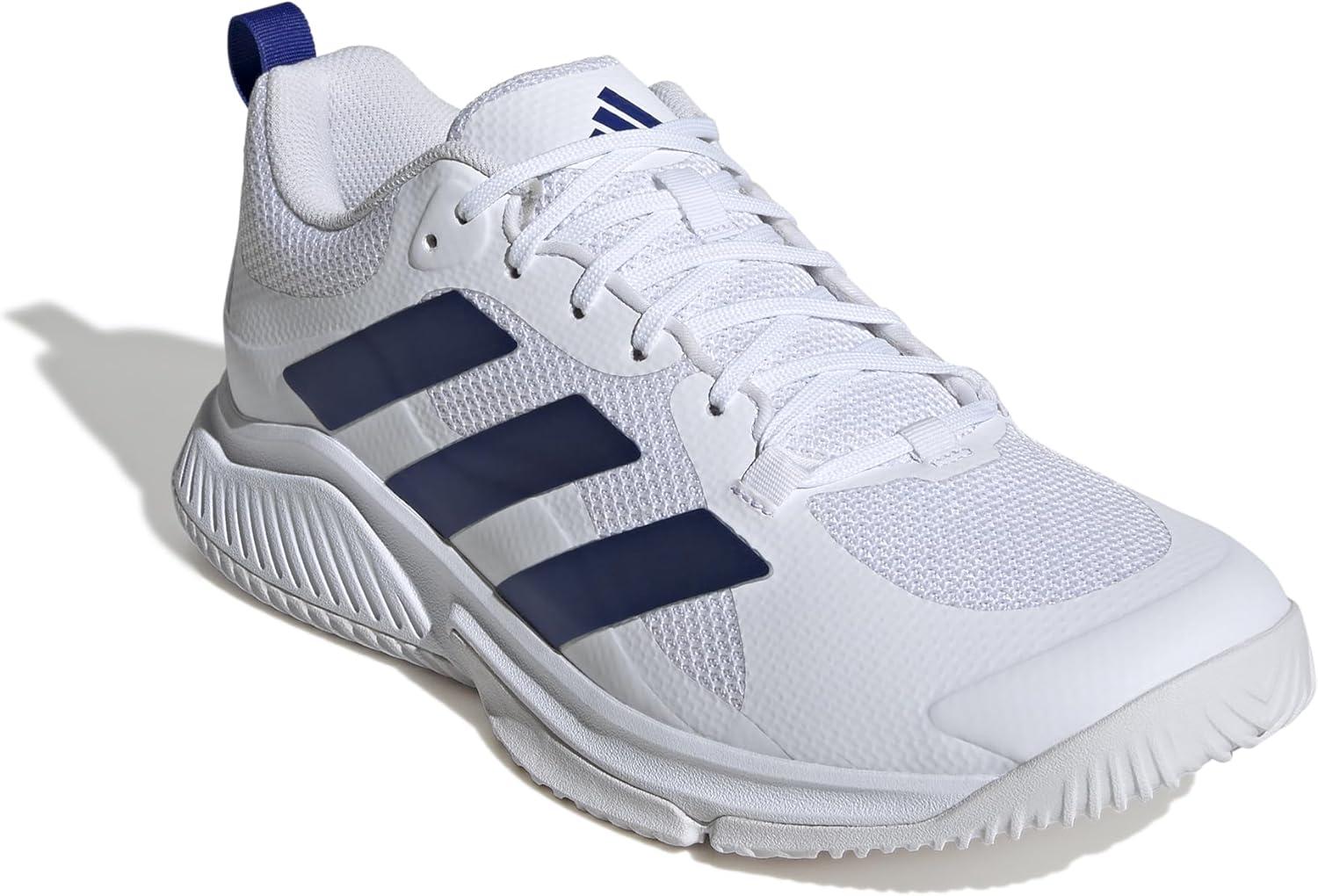 imageadidas Mens Court Team Bounce 20 Indoor ShoeFtwr White Team Royal Blue Ftwr White