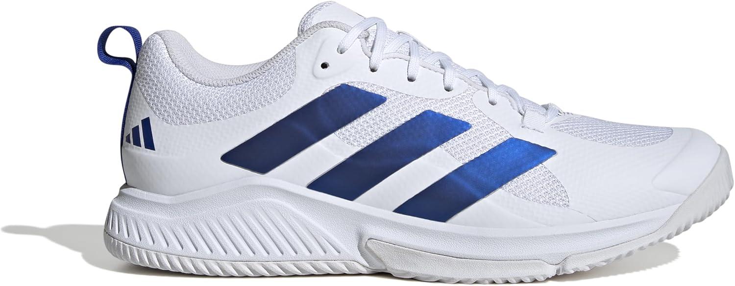 imageadidas Mens Court Team Bounce 20 Indoor ShoeFtwr White Team Royal Blue Ftwr White