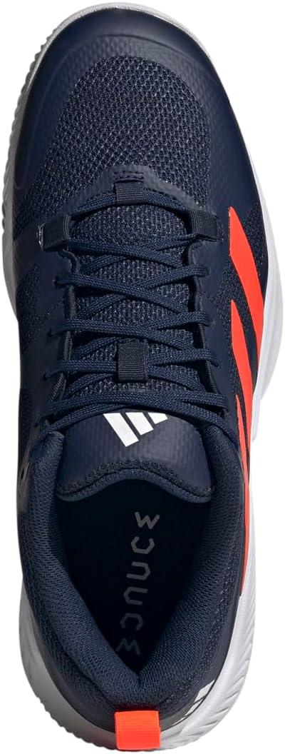 imageadidas Mens Court Team Bounce 20 Indoor ShoeTeam Navy Blue 2 Solar Red Ftwr White