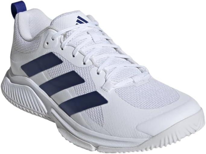 imageadidas Mens Court Team Bounce 20 Indoor ShoeWhiteTeam Royal BlueWhite