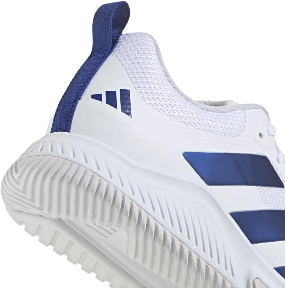 imageadidas Mens Court Team Bounce 20 Indoor ShoeWhiteTeam Royal BlueWhite