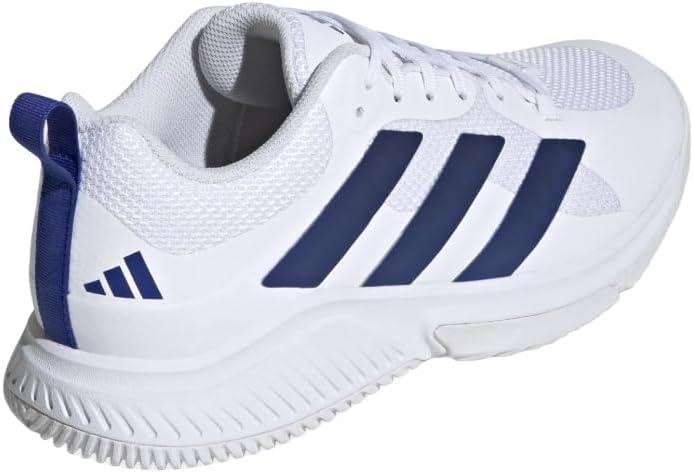 imageadidas Mens Court Team Bounce 20 Indoor ShoeWhiteTeam Royal BlueWhite