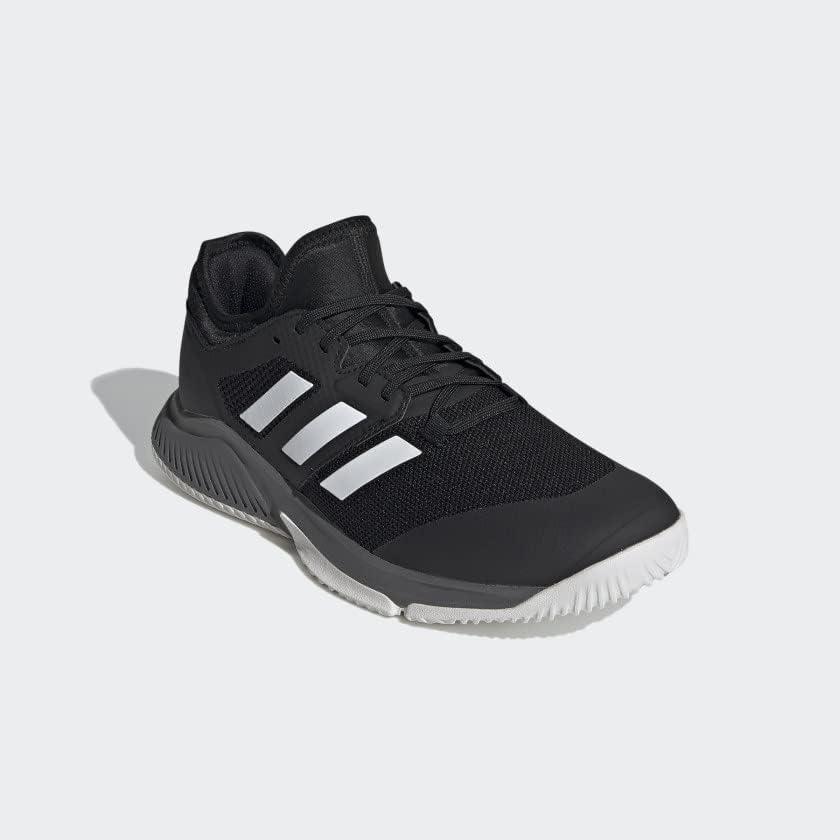 imageadidas Mens Court Team BounceVolleyball ShoeBlackWhiteGrey