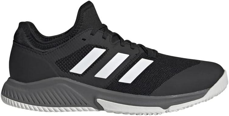 imageadidas Mens Court Team BounceVolleyball ShoeBlackWhiteGrey