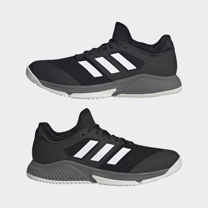 imageadidas Mens Court Team BounceVolleyball ShoeBlackWhiteGrey