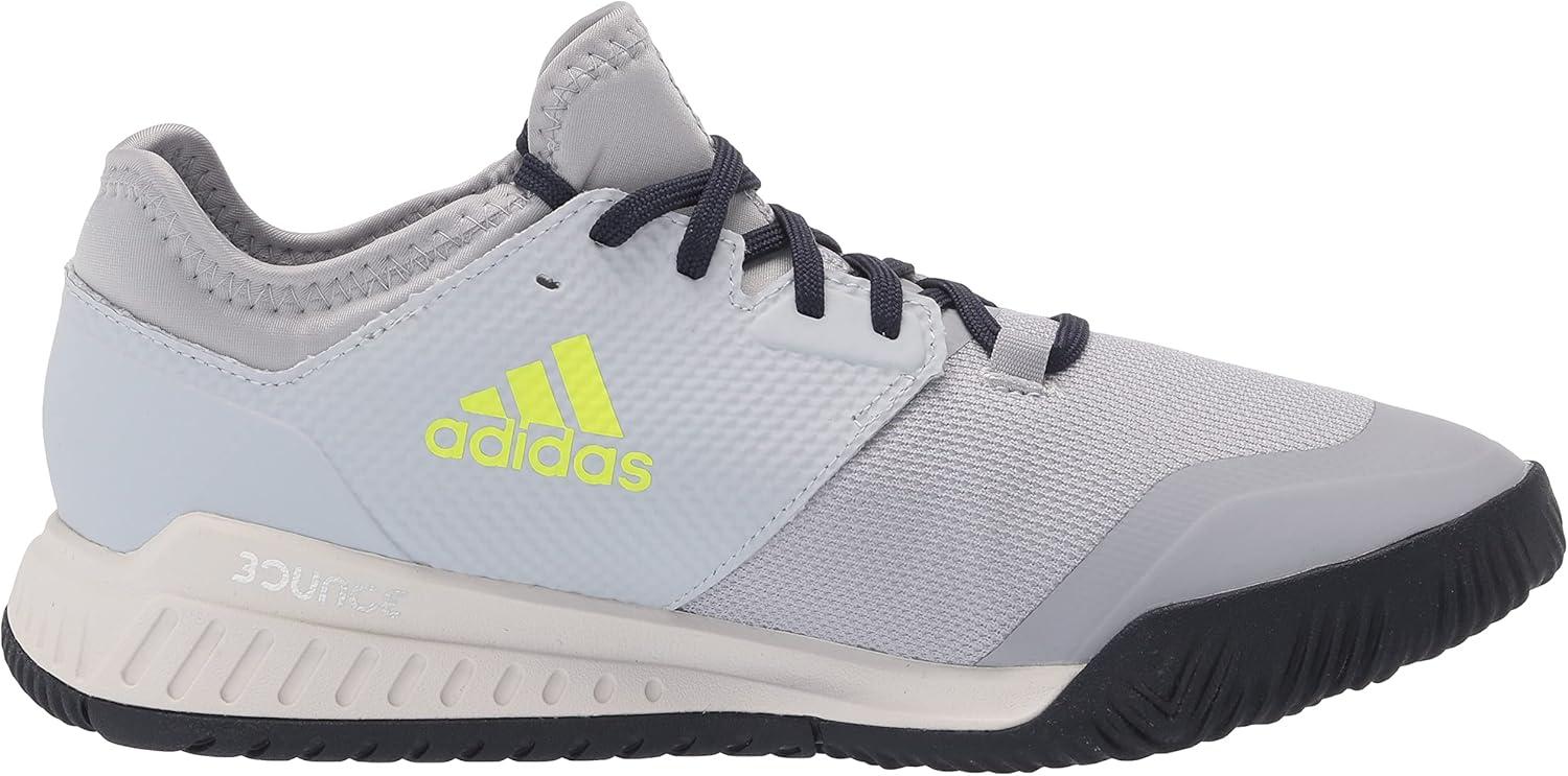 imageadidas Mens Court Team BounceVolleyball ShoeHalo SilverYellowHalo Blue