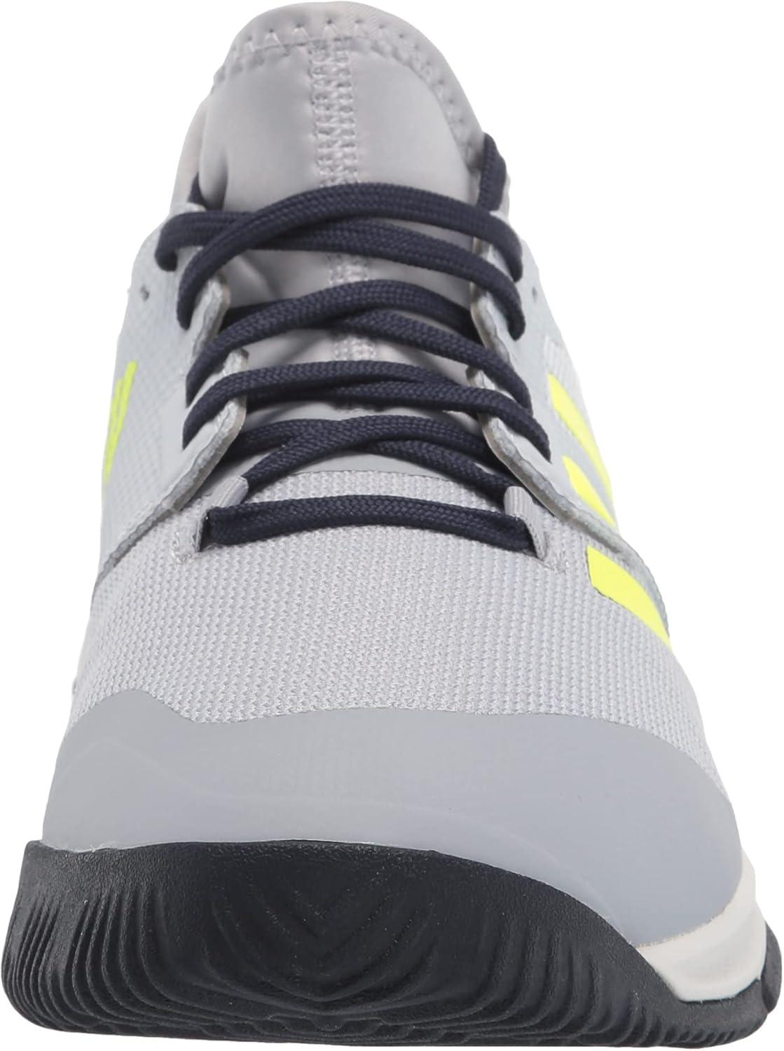 imageadidas Mens Court Team BounceVolleyball ShoeHalo SilverYellowHalo Blue