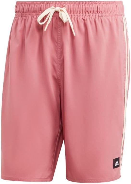 imageadidas Mens Standard 3Stripes Classics Length Swim ShortsPink Strata  Sand Strata
