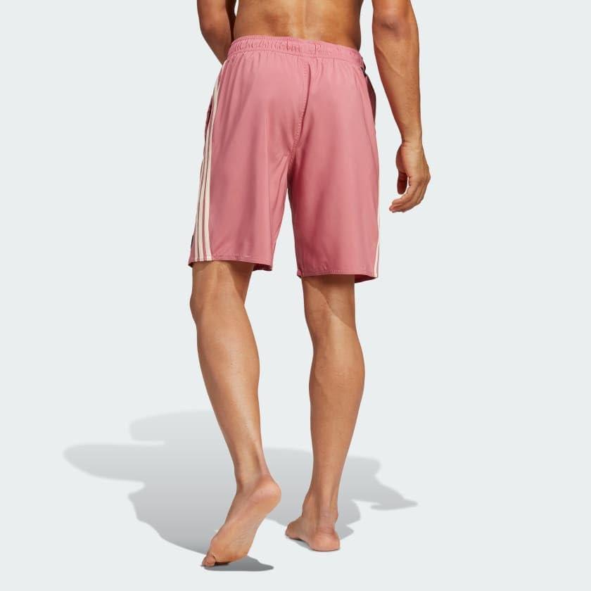 imageadidas Mens Standard 3Stripes Classics Length Swim ShortsPink Strata  Sand Strata