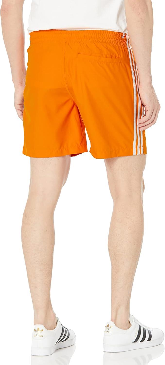 imageadidas Originals Mens Adicolor Classics 3Stripes Swim ShortsBright Orange