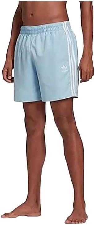 imageadidas Originals Mens Adicolor Classics 3Stripes Swim ShortsClear Sky