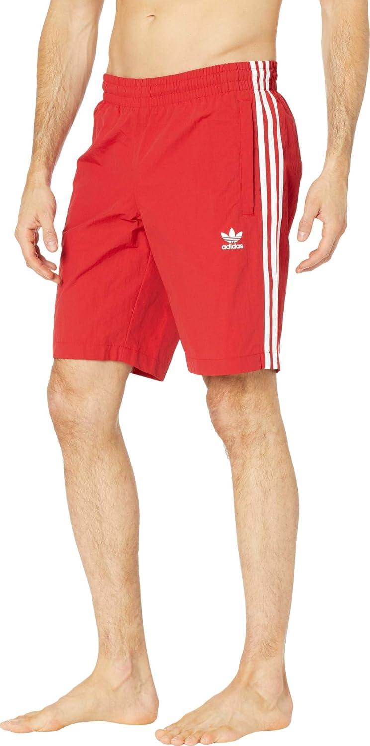 imageadidas Originals Mens Adicolor Classics 3Stripes Swim ShortsPower Red