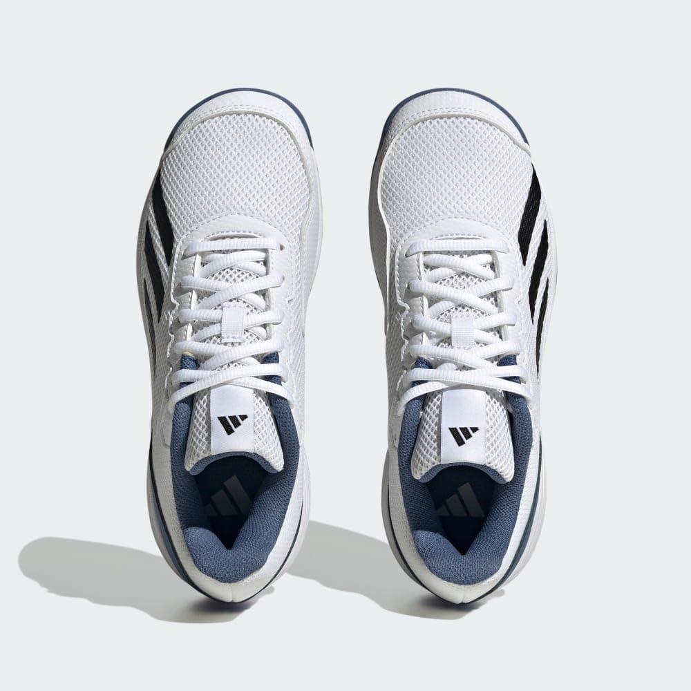 imageadidas UnisexChild Courtflash SneakersSneakerWhiteBlackCrew Blue