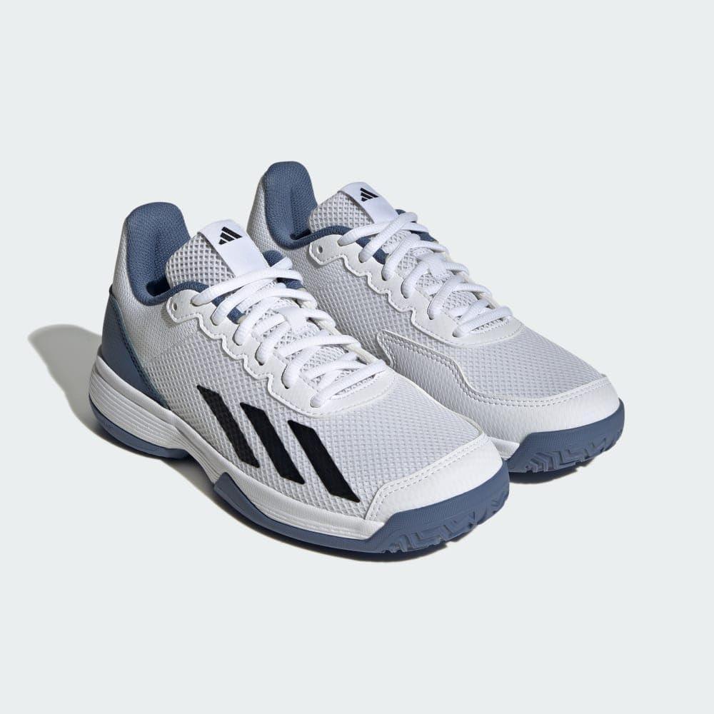 imageadidas UnisexChild Courtflash SneakersSneakerWhiteBlackCrew Blue