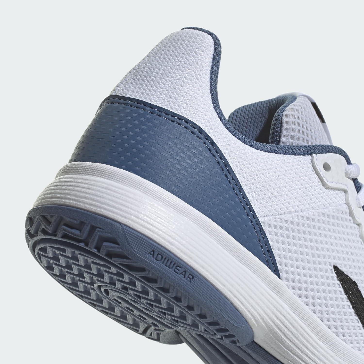 imageadidas UnisexChild Courtflash SneakersSneakerWhiteBlackCrew Blue