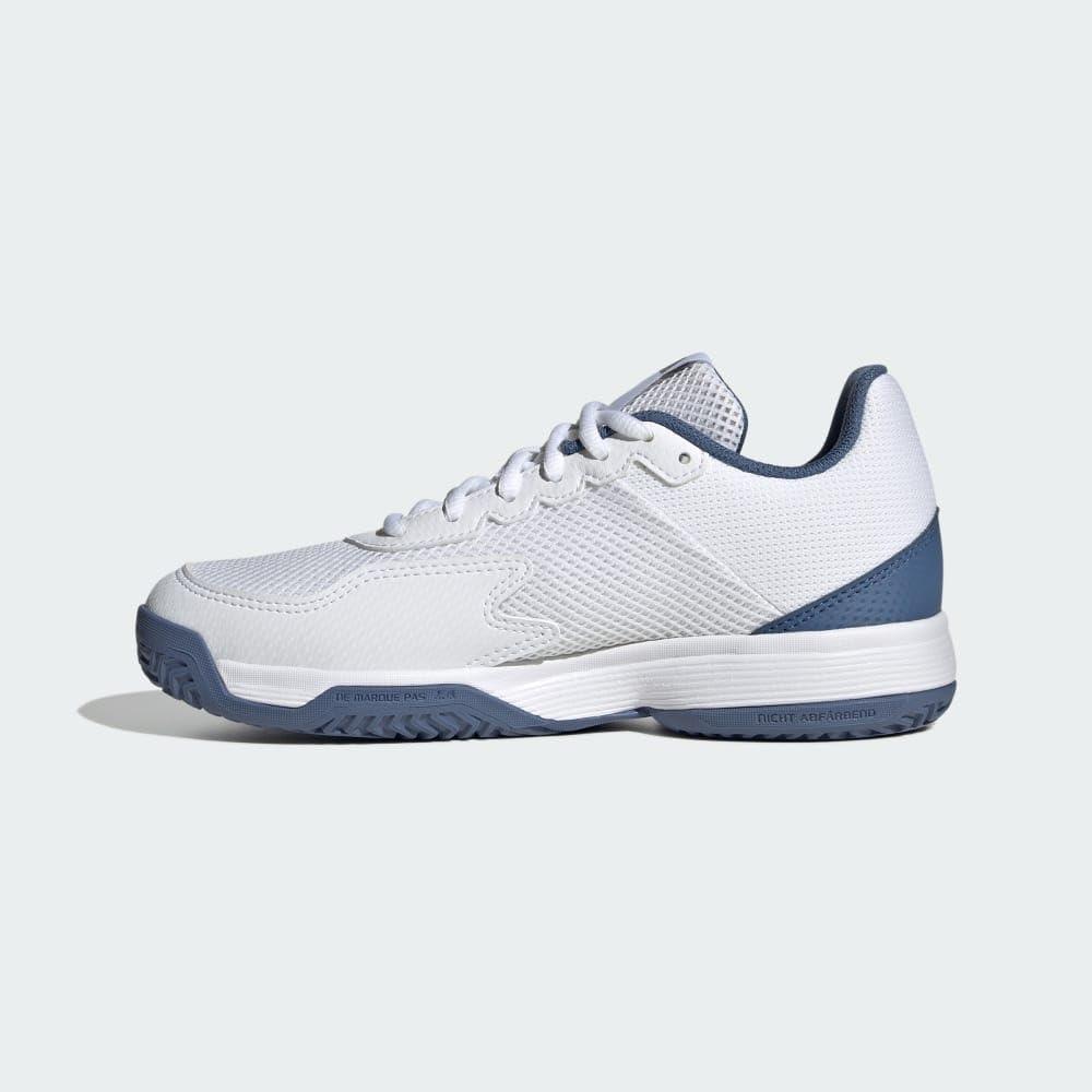 imageadidas UnisexChild Courtflash SneakersSneakerWhiteBlackCrew Blue