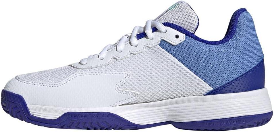 imageadidas UnisexChild Courtflash SneakersSneakerWhitePulse MintLucid Blue