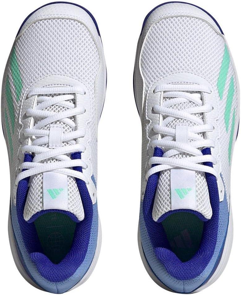 imageadidas UnisexChild Courtflash SneakersSneakerWhitePulse MintLucid Blue