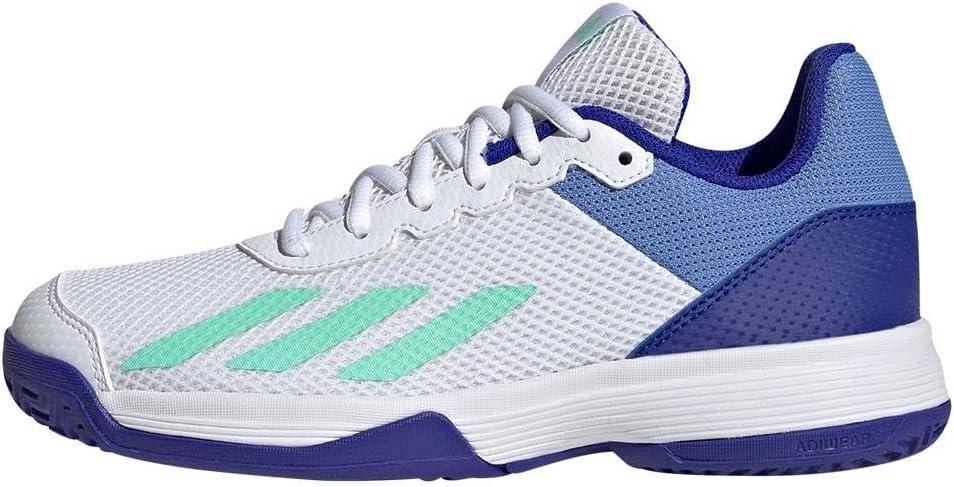 imageadidas UnisexChild Courtflash SneakersSneakerWhitePulse MintLucid Blue