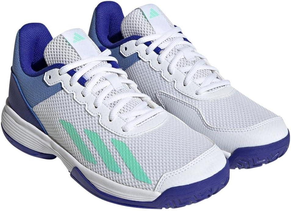 imageadidas UnisexChild Courtflash SneakersSneakerWhitePulse MintLucid Blue