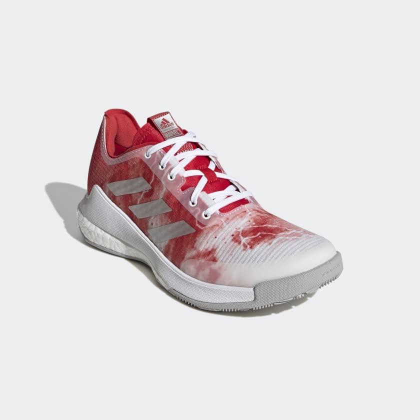 imageadidas Womens Crazyflight Volleyball ShoesCloud White Silver Metallic Vivid Re
