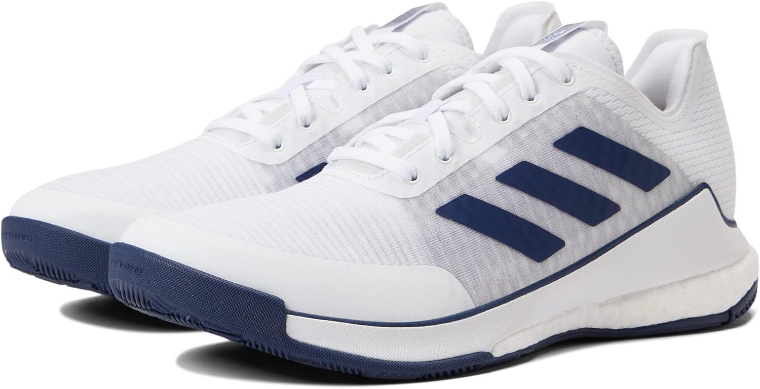 imageadidas Womens Crazyflight Volleyball ShoesWhiteTeam Navy BlueTeam Navy Blue