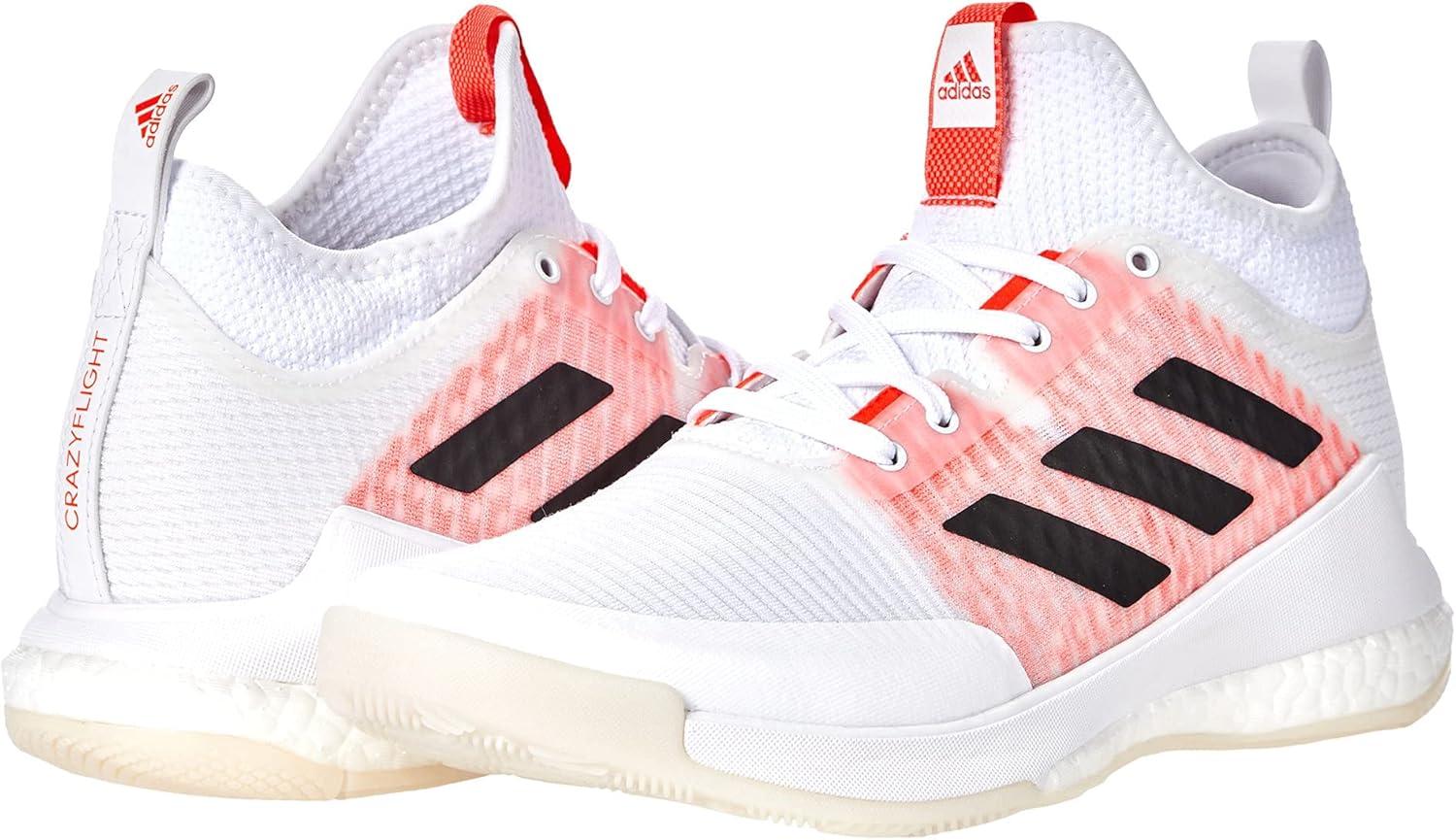 imageadidas Womens Crazyflight Volleyball SneakersWhiteBlackSolar Red