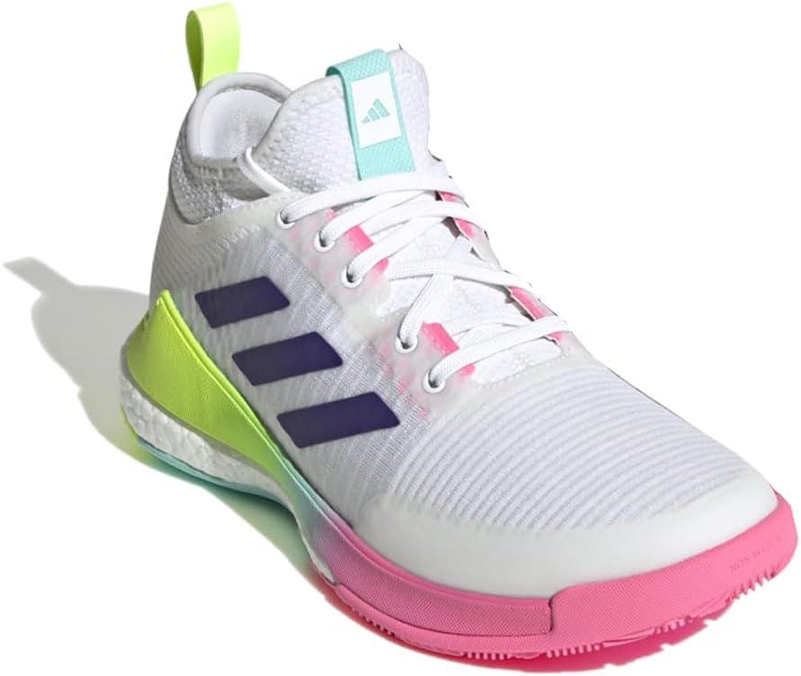 imageadidas Womens Crazyflight Volleyball SneakersWhiteTeam Collegiate PurpleFlash Aqua
