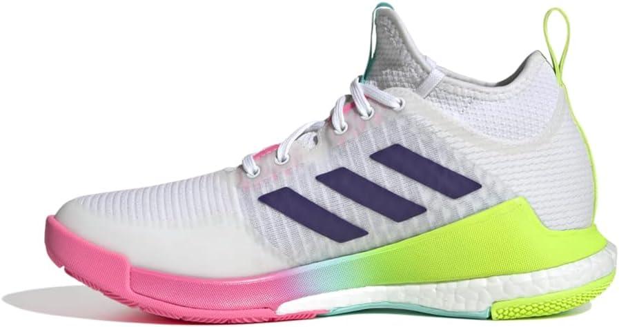 imageadidas Womens Crazyflight Volleyball SneakersWhiteTeam Collegiate PurpleFlash Aqua