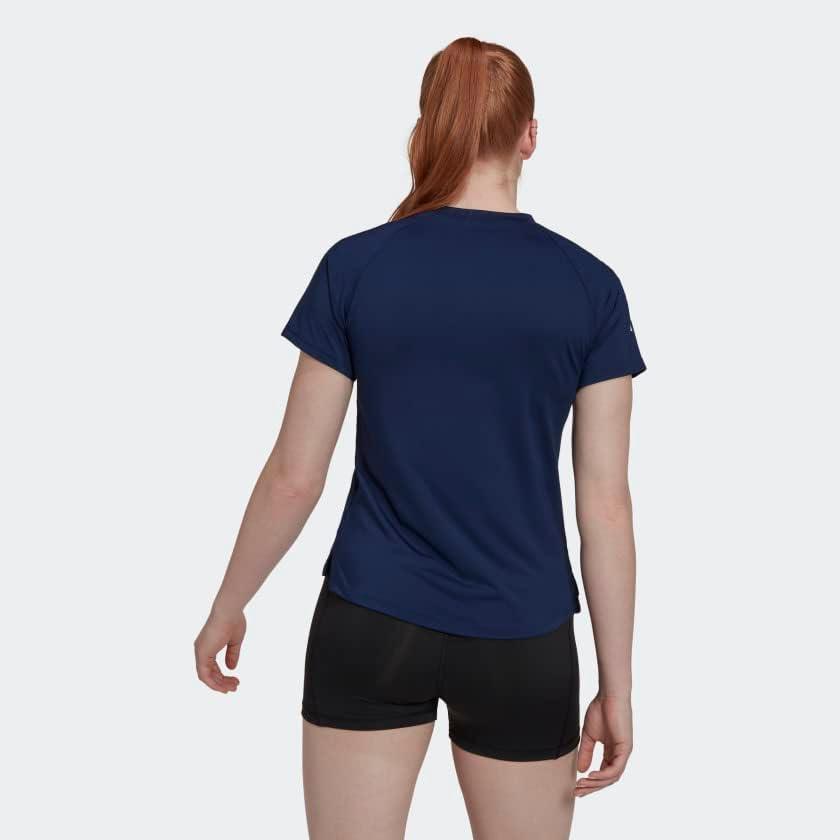 imageadidas Womens Hi Low Jersey Short SleeveTeam Navy BlueWhite