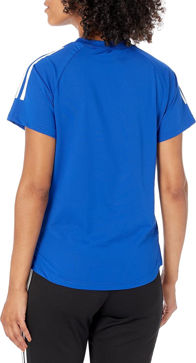 imageadidas Womens Hi Low Jersey Short SleeveTeam Royal BlueWhite