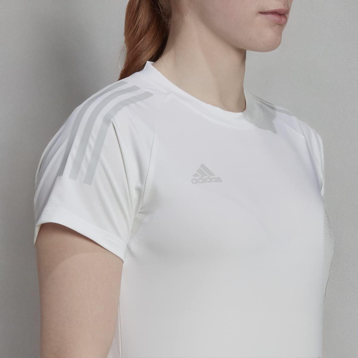 imageadidas Womens Hi Low Jersey Short SleeveWhiteTeam Light Grey