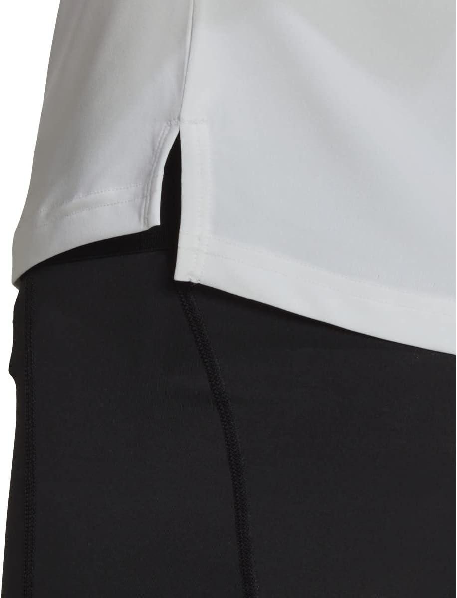imageadidas Womens Hi Low Jersey Short SleeveWhiteTeam Light Grey